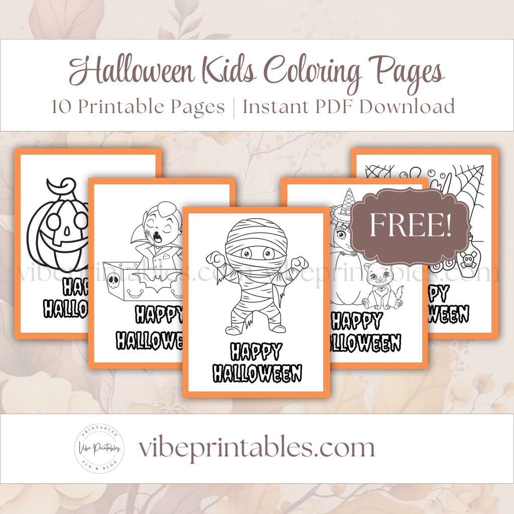 Free Halloween Kids Coloring Pages
