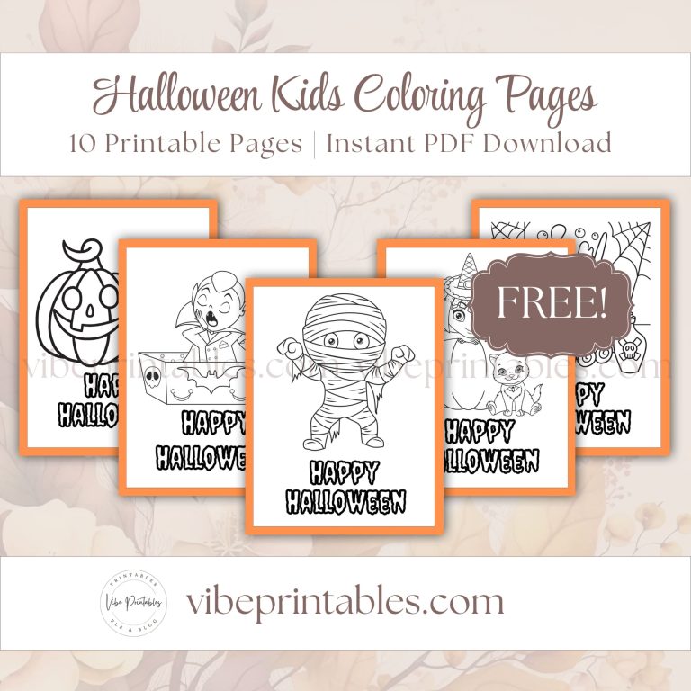 Free Halloween Kids Coloring Pages