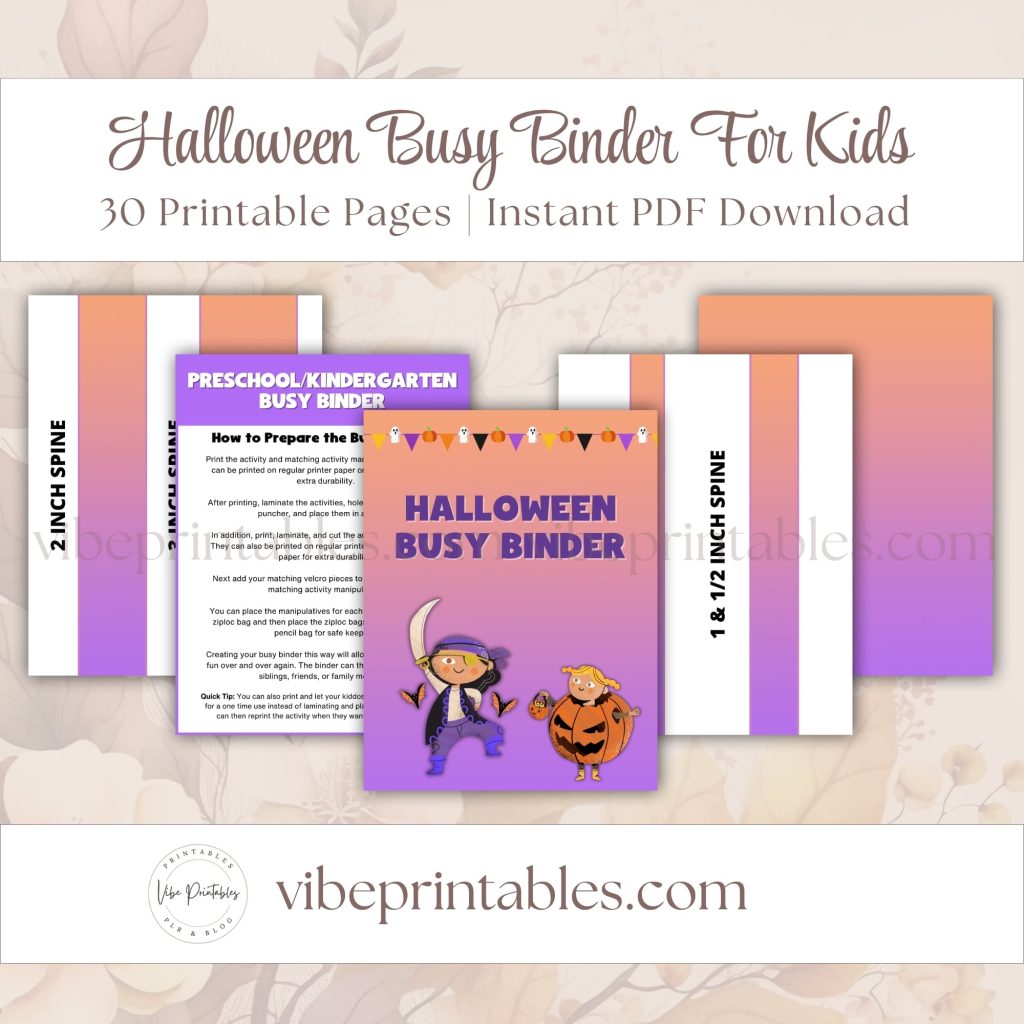 Halloween Busy Binder For Kids
