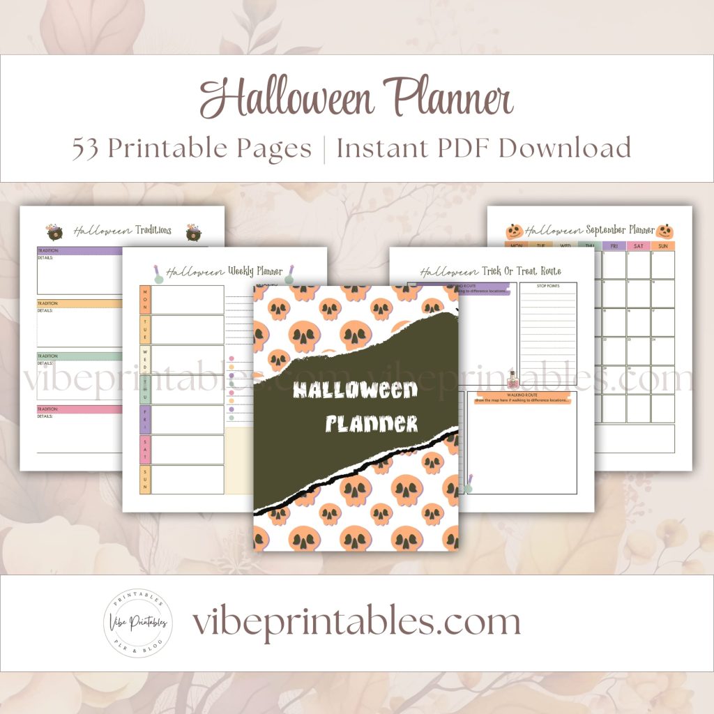 Colorful Halloween Planner