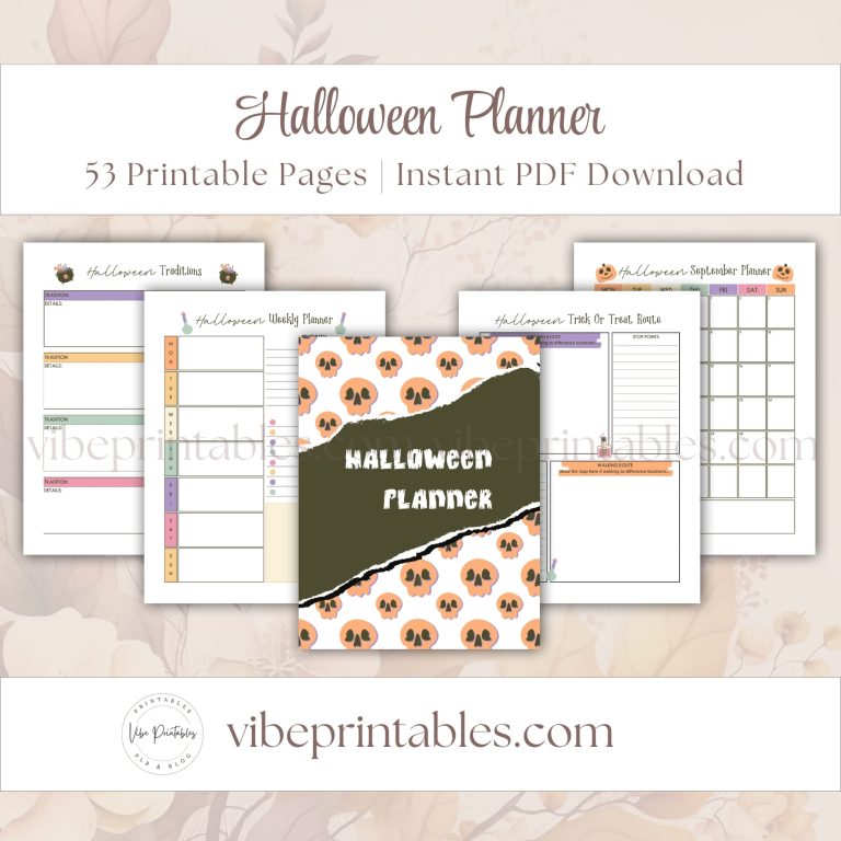 Colorful Halloween Planner