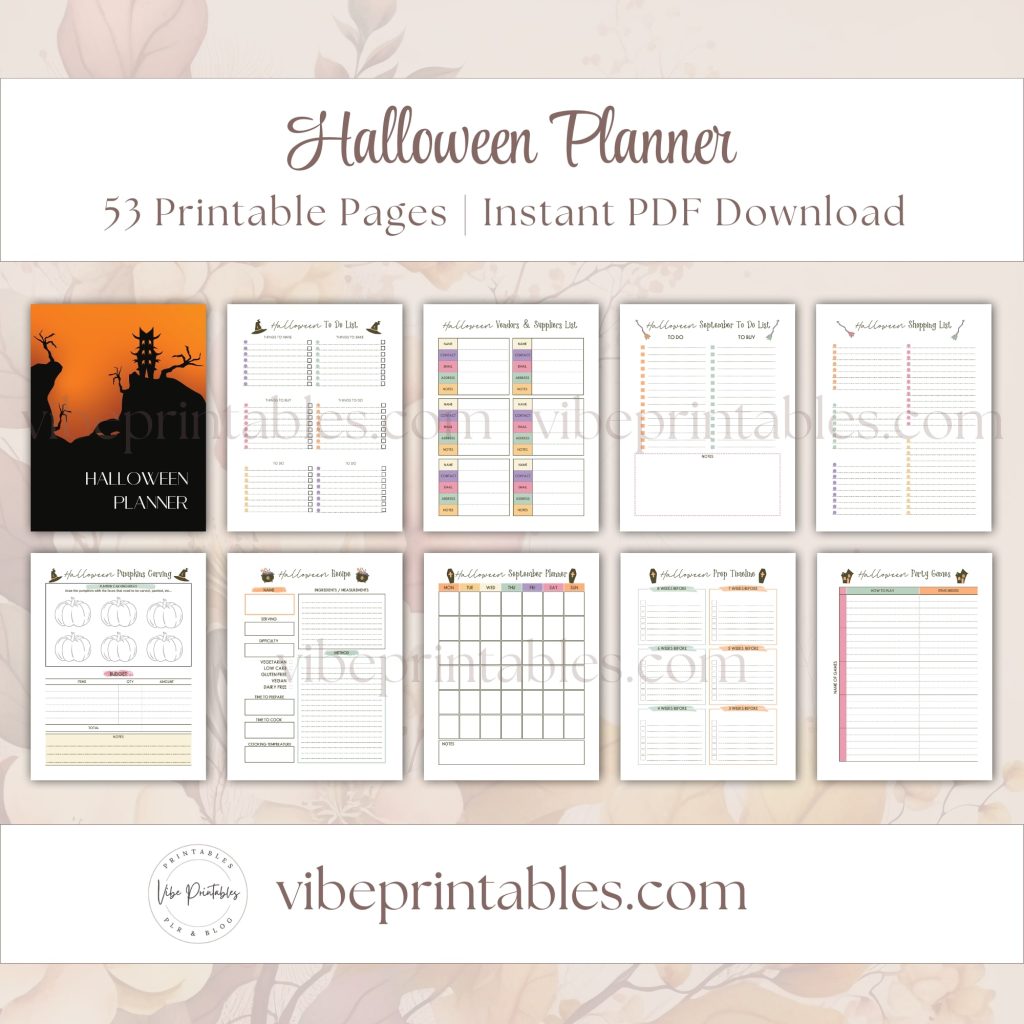 Colorful Halloween Planner