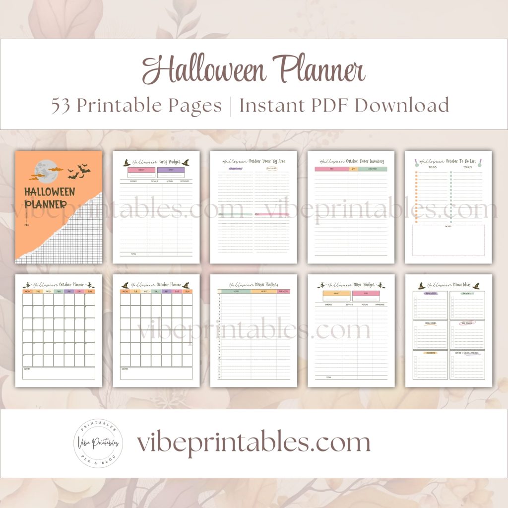 Colorful Halloween Planner