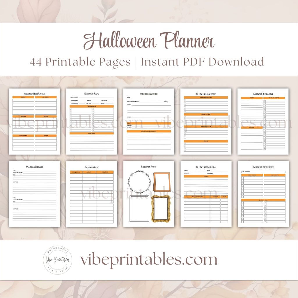 Halloween Planner