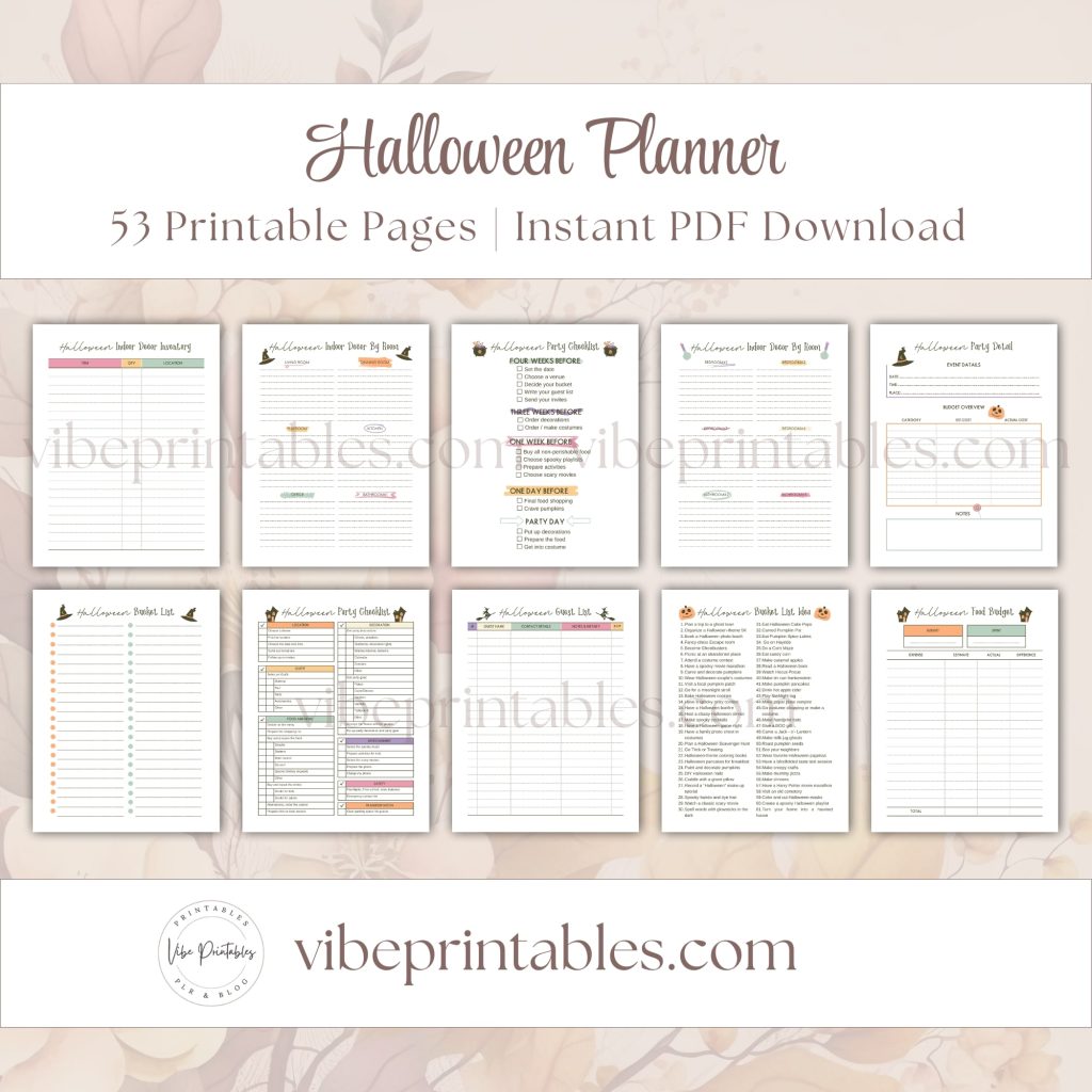 Colorful Halloween Planner