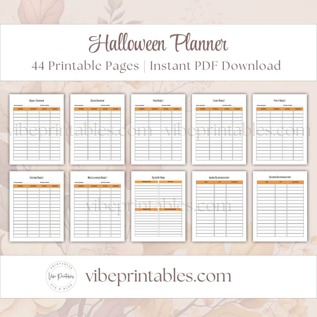 Halloween Planner