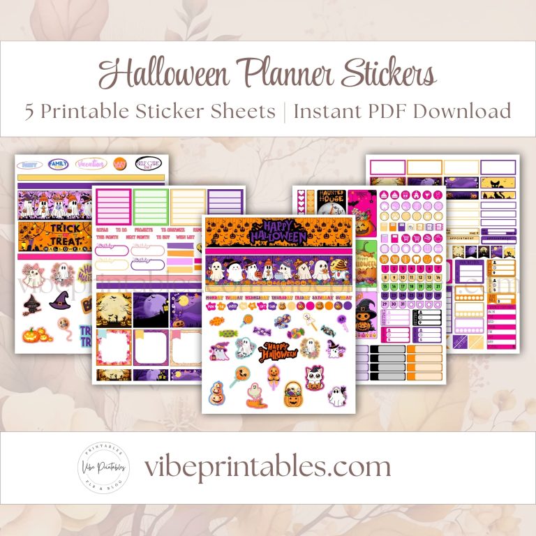 Printable Halloween Planner Stickers