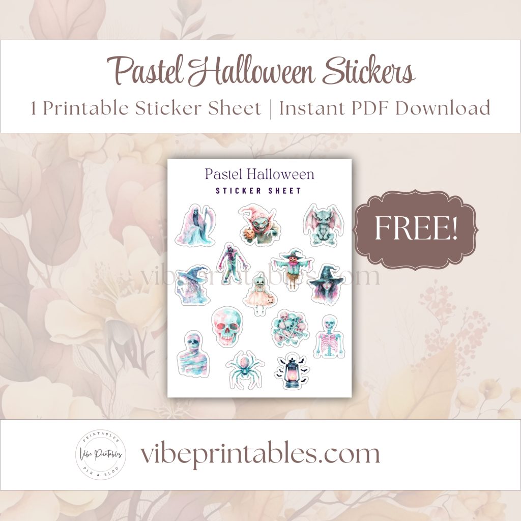 Pastel Halloween Stickers