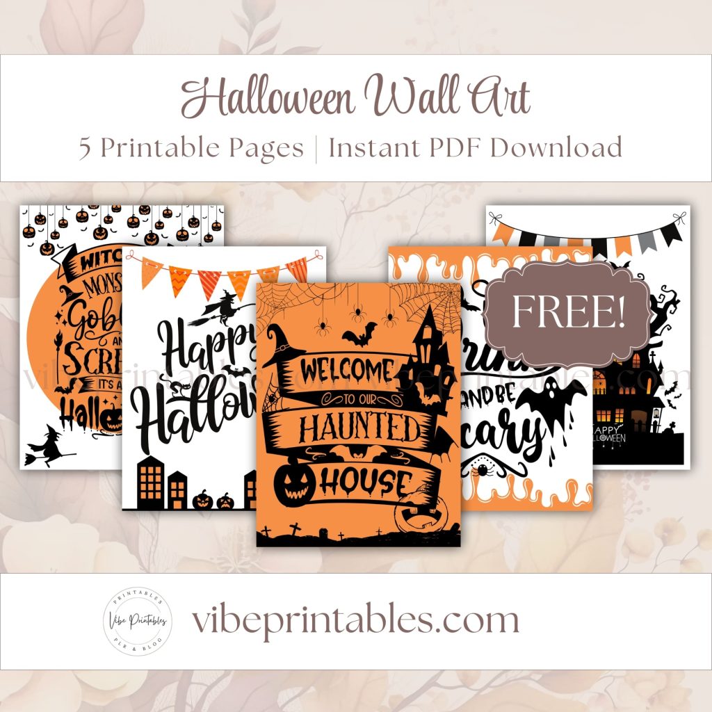 Printable Halloween Wall Art