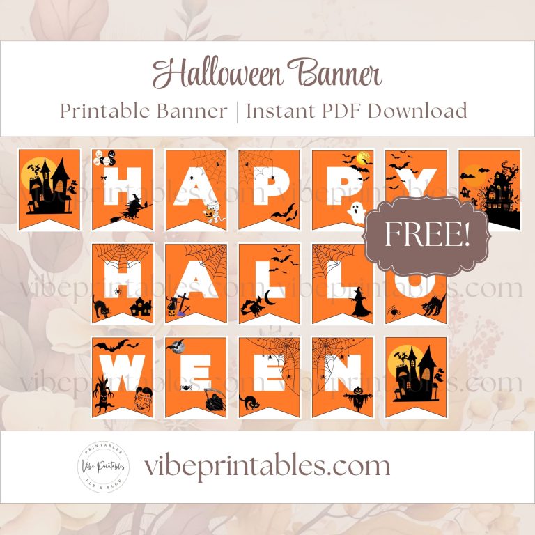Printable Happy Halloween Banner