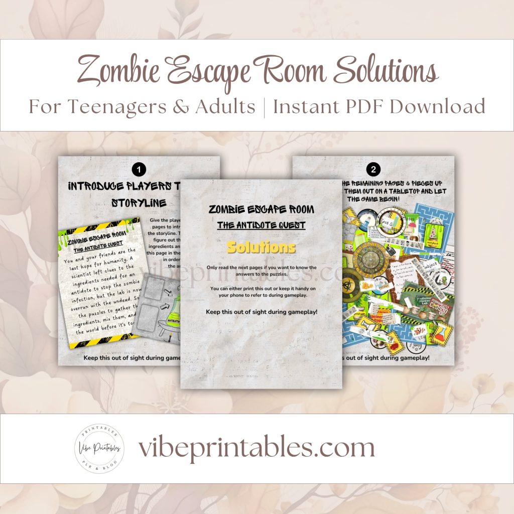 Zombie Escape Room Solutions