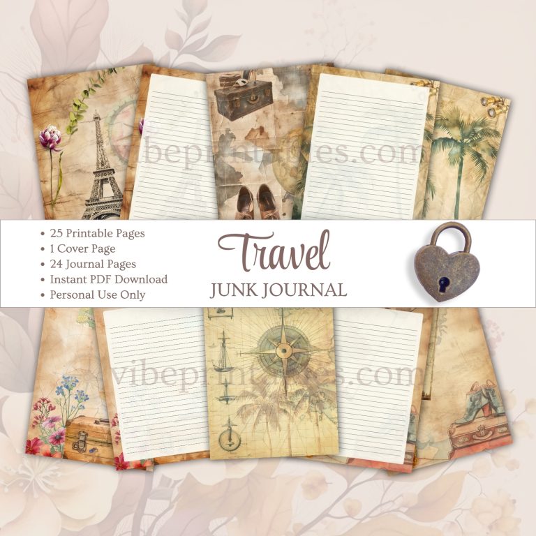 Vintage-Themed Travel Junk Journal