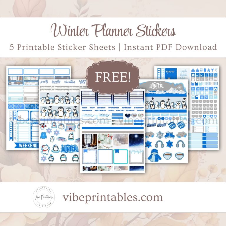 Printable Winter Planner Stickers