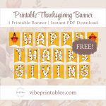 Printable Thanksgiving Banner
