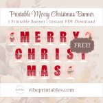 Free Printable Merry Christmas Banner