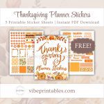 FREE Printable Thanksgiving Planner Stickers