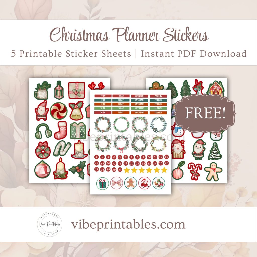 FREE Christmas Planner Stickers