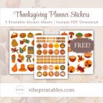 FREE Printable Thanksgiving Planner Stickers