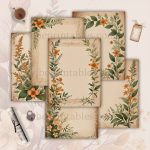 Vintage Ginger Florals Junk Journal Pages