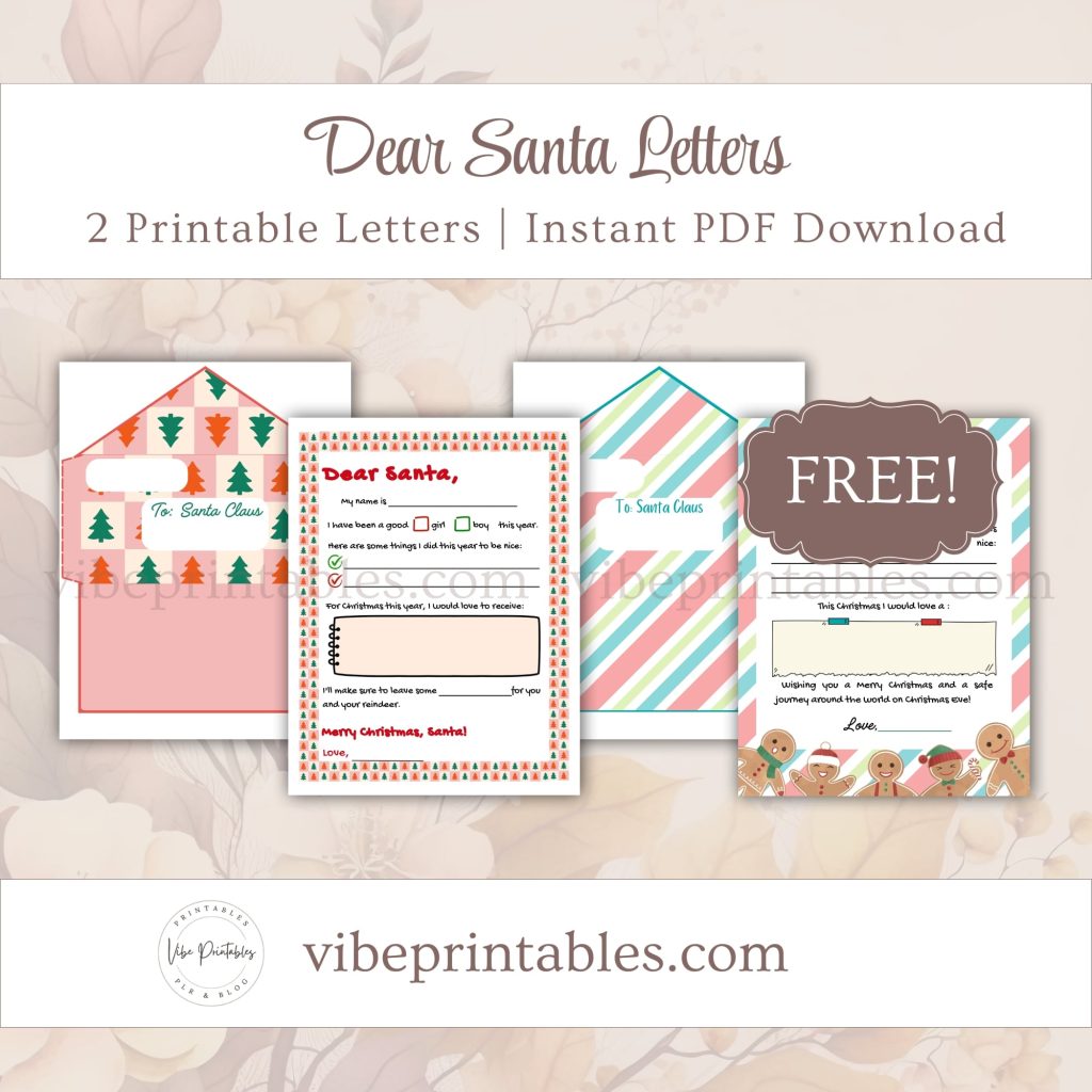 FREE Printable Dear Santa Letters