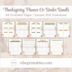 Printable Thanksgiving Planner Or Binder In Floral Design