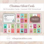 FREE Printable Christmas Advent Cards