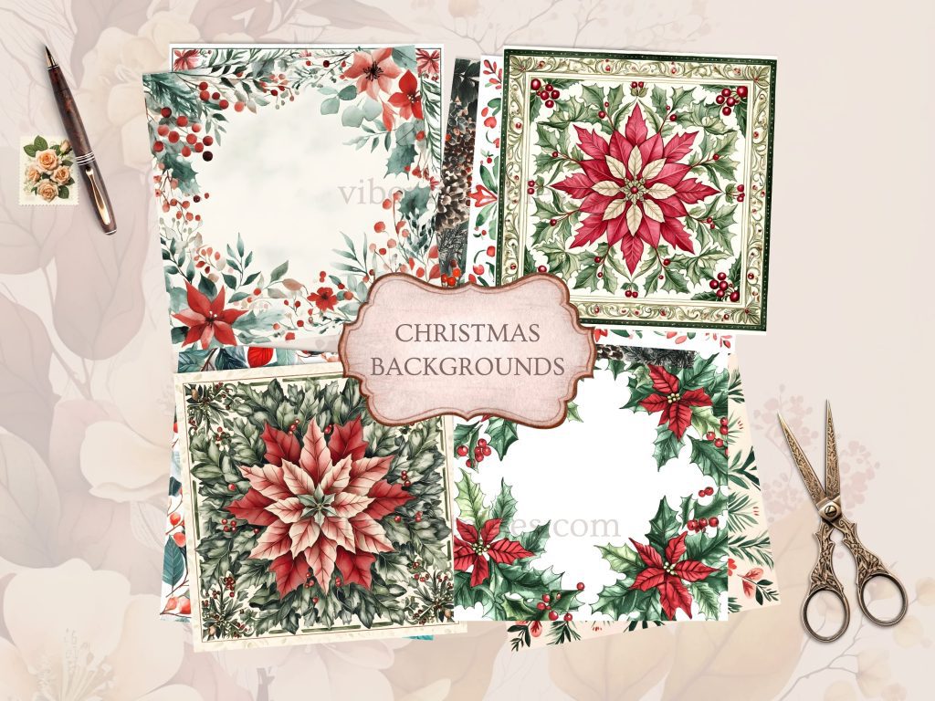 Printable Christmas-Themed Images & Backgrounds