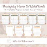 Printable Thanksgiving Planner Or Binder In Floral Design