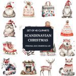 Printable Scandinavian Christmas Clipart