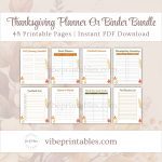 Printable Thanksgiving Planner Or Binder In Floral Design