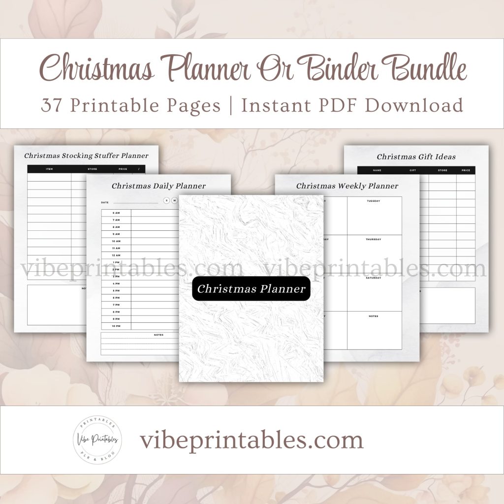 Printable Christmas Planner Or Binder Bundle