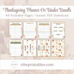 Printable Thanksgiving Planner Or Binder In Floral Design