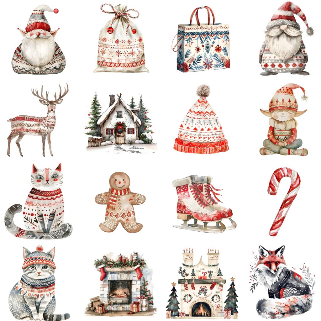Printable Scandinavian Christmas Clipart