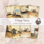 Vintage Barns Junk Journal Pages