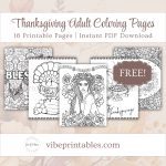 Printable Thanksgiving Adult Coloring Pages