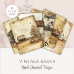 Vintage Barns Junk Journal Pages
