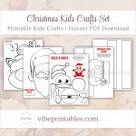 Printable Christmas Kids Crafts Set