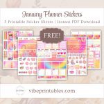 Printable January Planner Stickers