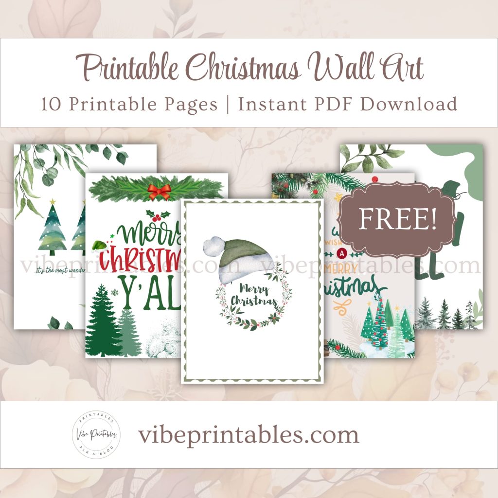 Free Printable Christmas Wall Art