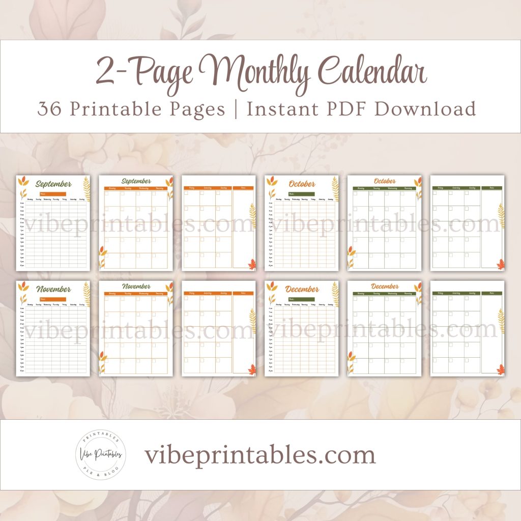 Printable Thanksgiving Planner Or Binder In Floral Design
