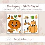 Printable Thanksgiving Build A Squash