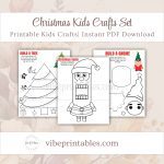 Printable Christmas Kids Crafts Set