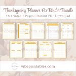 Printable Thanksgiving Planner Or Binder In Orange