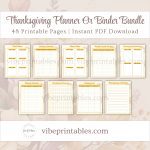 Printable Thanksgiving Planner Or Binder In Orange