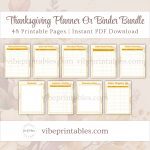 Printable Thanksgiving Planner Or Binder In Orange