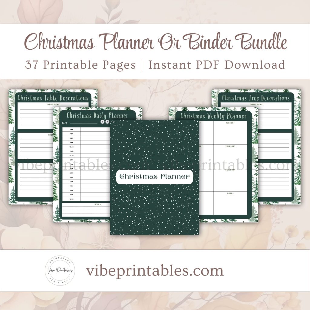 Printable Christmas Planner Or Binder Bundle