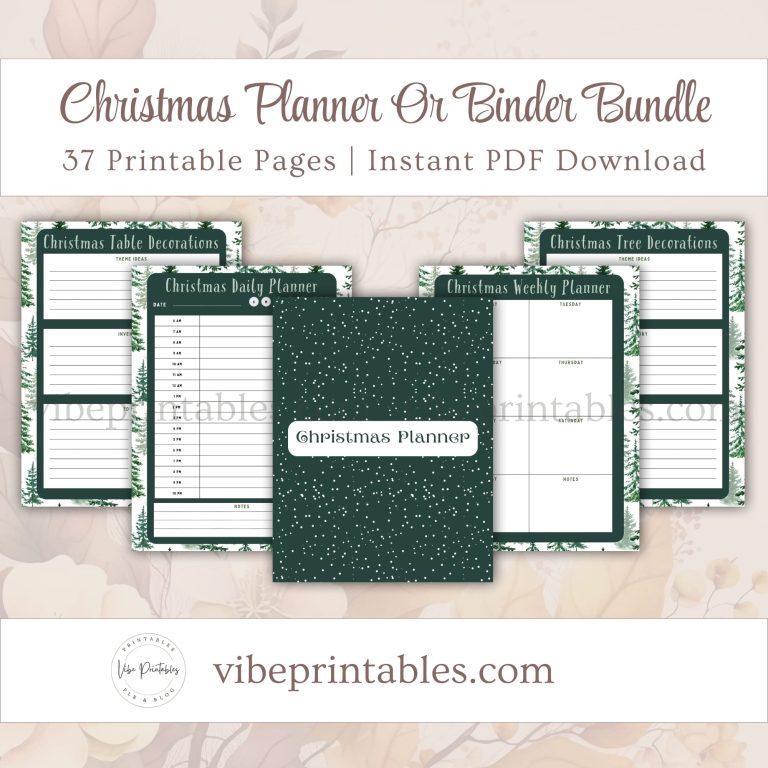 Printable Christmas Planner Or Binder Bundle