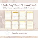 Printable Thanksgiving Planner Or Binder In Orange