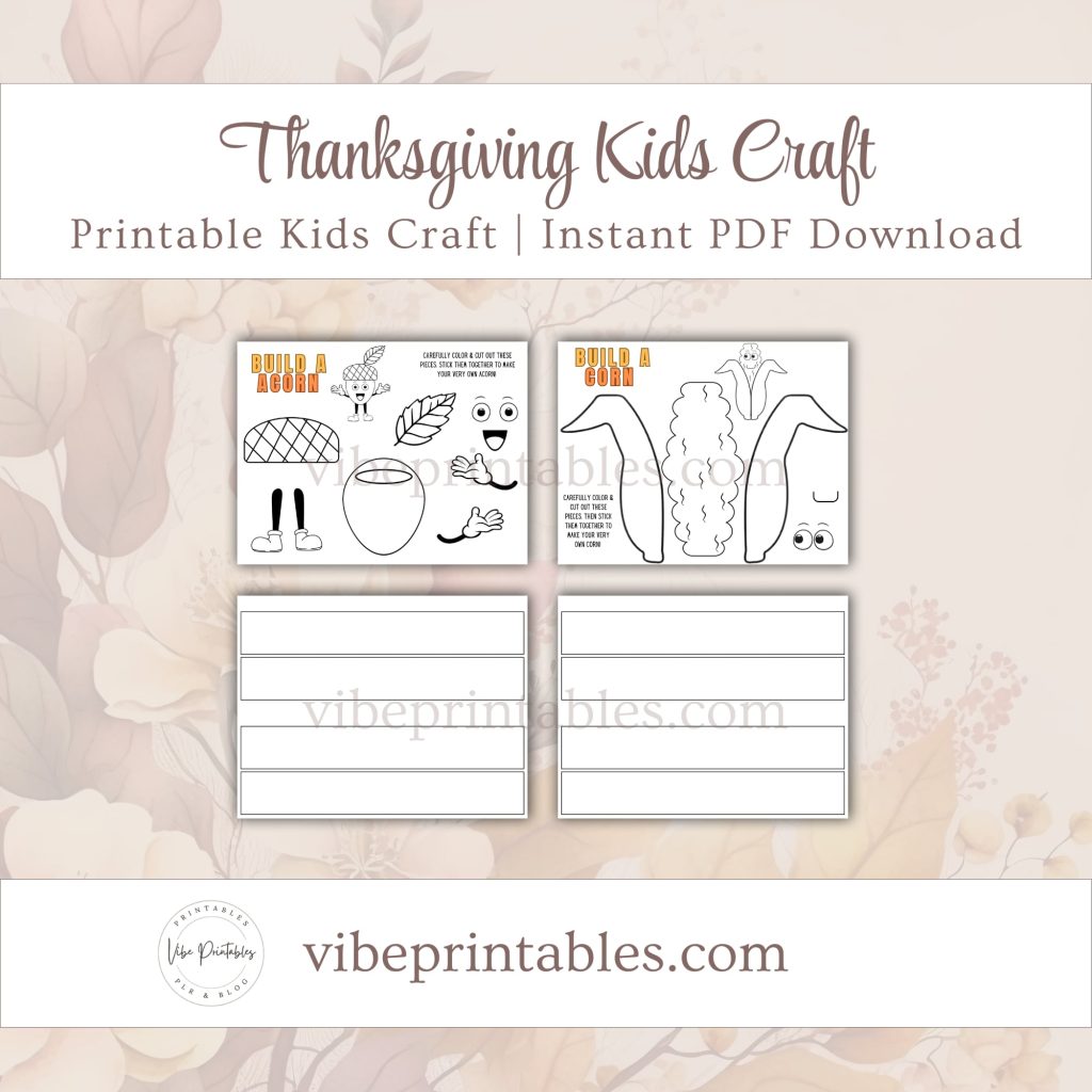 Printable Thanksgiving Kids Craft