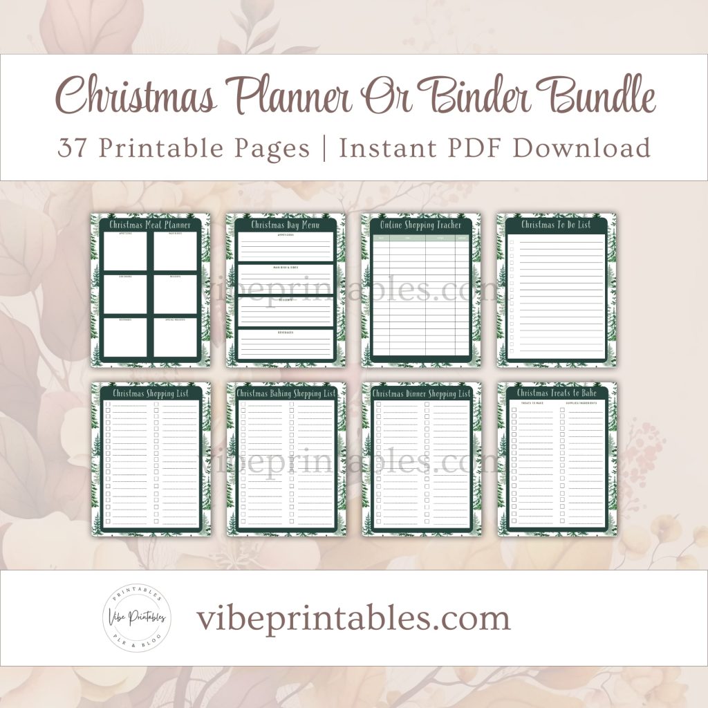 Printable Christmas Planner Or Binder Bundle
